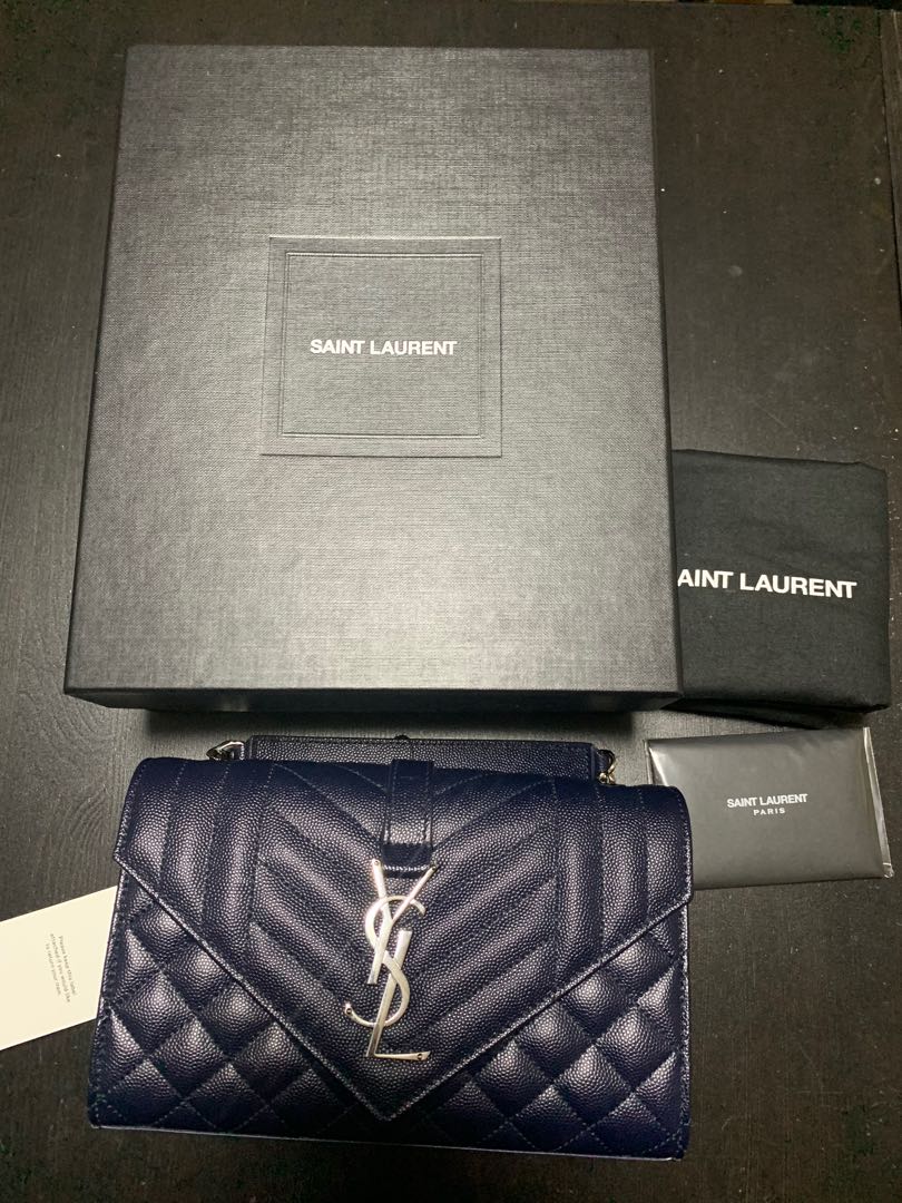YSL Envelope Small Bag in Mix Matelasse Grain De Poudre Embossed Leather. Luxury. Bags & Wallets on Carousell