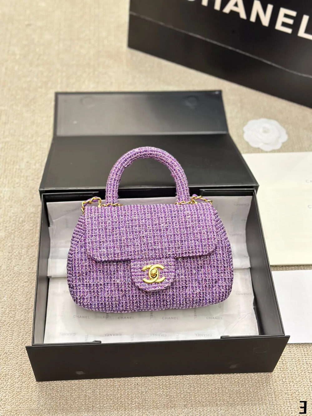 CHANEL トップハンドルフラップバッグ - 画像 (8)