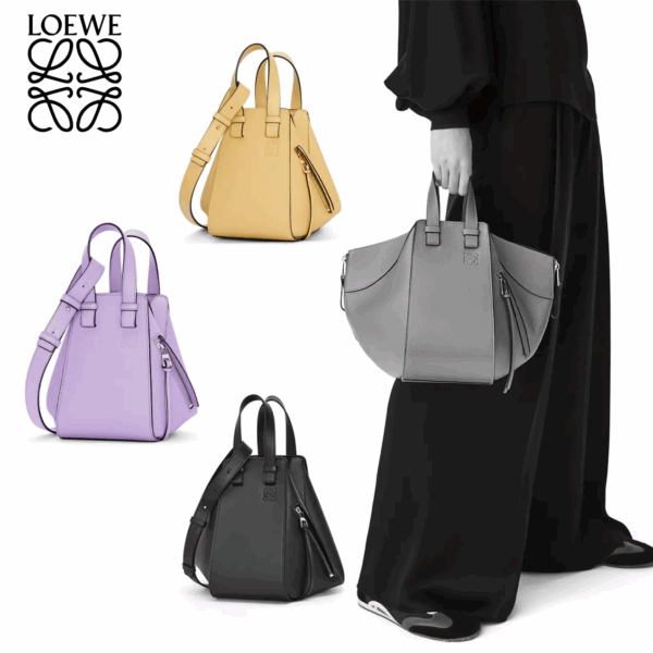 LOEWEハンモックバッグ スモールクラシックカーフトリコロール