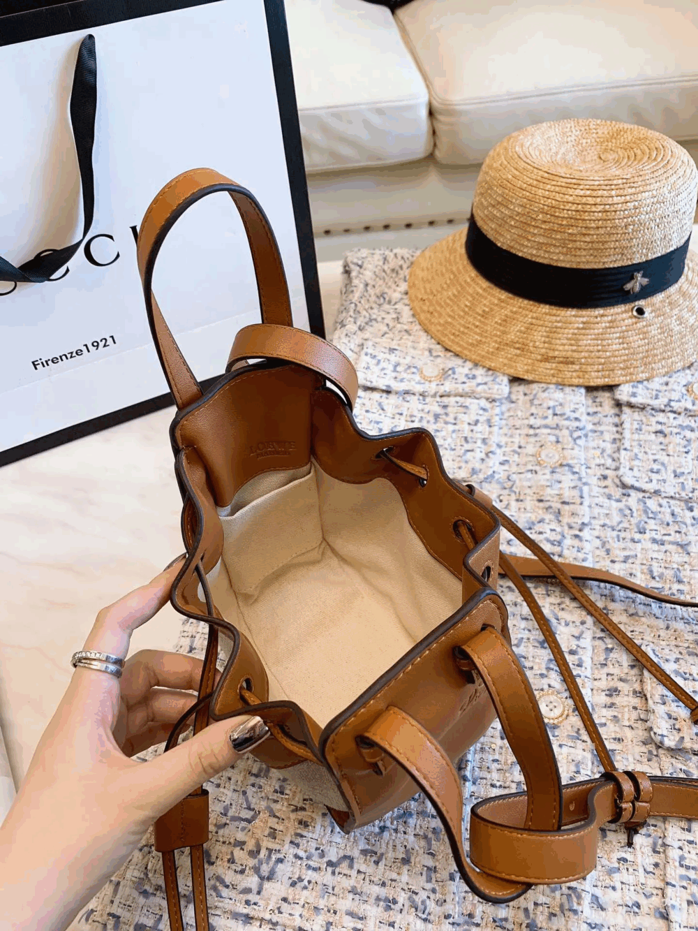 Loewe/Luo Yiwei HAMMOCK ミニバケットバッグ - 画像 (5)