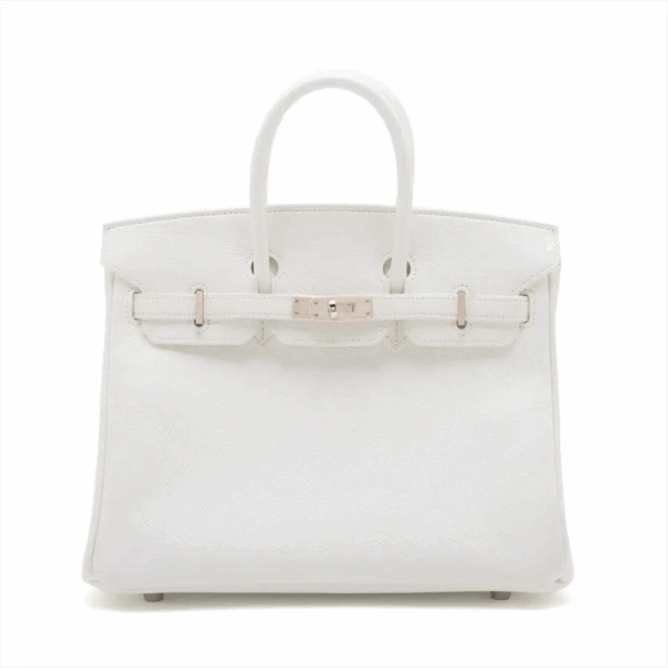 HERMES エルメス バーキン25 ヴォーエプソン ホワイト シルバー金具
