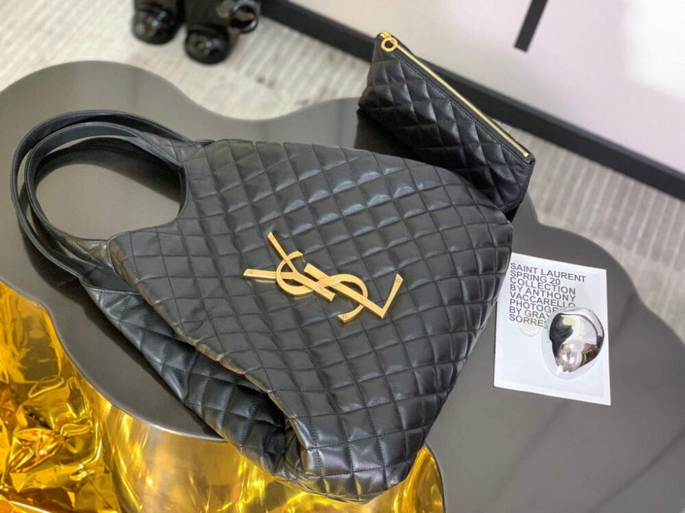 Saint Laurent icare maxiショッピングバッグ-ブラック - 画像 (7)