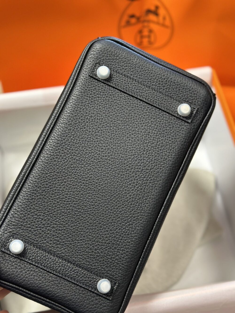 HERMES エルメス バーキン 25cm トゴ ブラック シルバー金具 - 画像 (9)