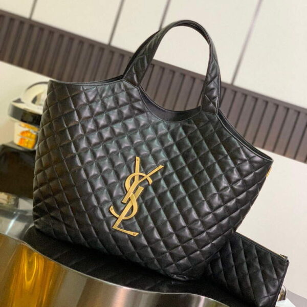 Saint Laurent icare maxiショッピングバッグ-ブラック