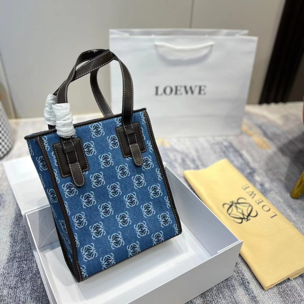 L/oewe デニムカラー キャンバス ショッピングバッグ【送料無料】 - 画像 (3)