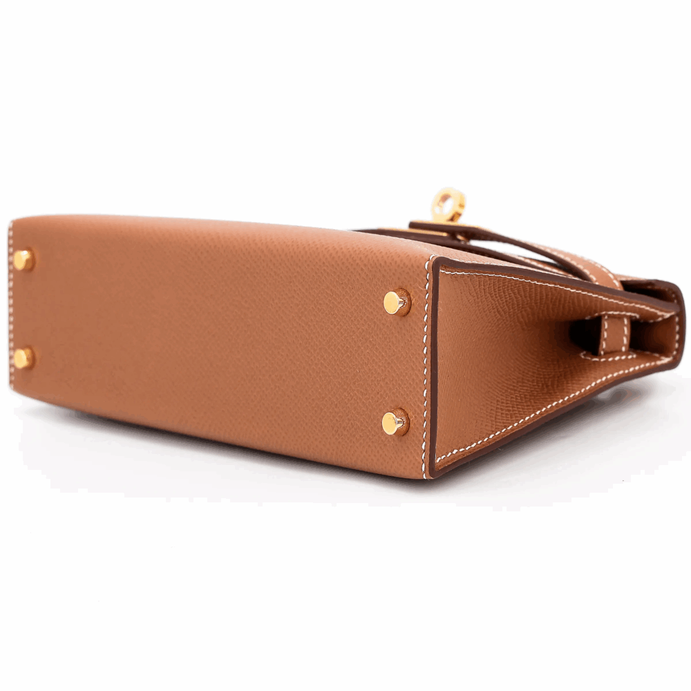 ランク NS 未使用品 HERMÈS エルメス ミニケリー2 ゴールド (37) エプソン ゴールド金具 W刻印 - 画像 (4)