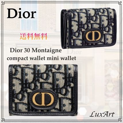 【人気】直営店Dior30 MONTAIGNE コンパクト ウォレットミニ財布