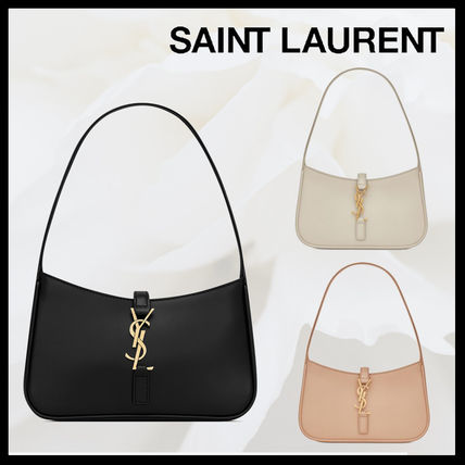 【Saint Laurent】LE5 A7 スムースレザー ミニ ホーボーバッグ-BUYMA