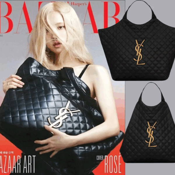 【SAINT LAURENT】ラムスキン ICAREマキシ ショッピングバッグ