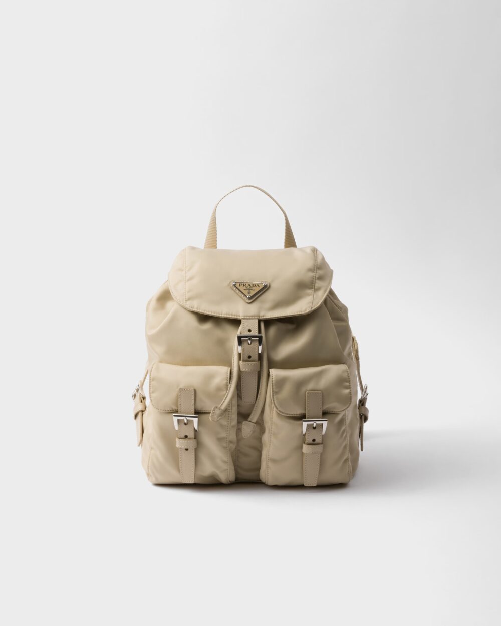 プラダ prada スモール Re-Nylon バックパック ブラック/サンドベージュレディース - 画像 (10)