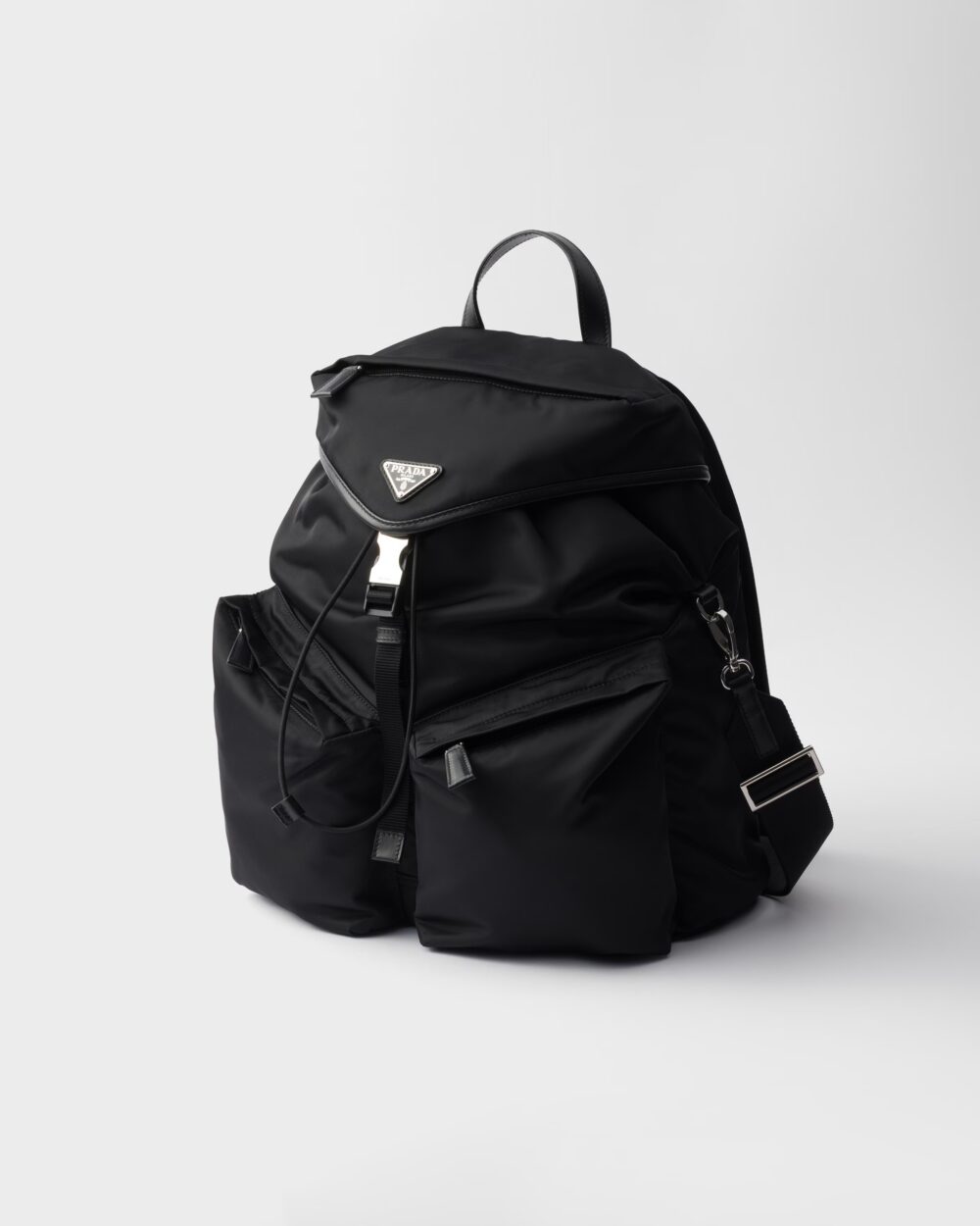 ビジネス Re-Nylon xレザー メンズ 黒 バックパック prada - 画像 (2)