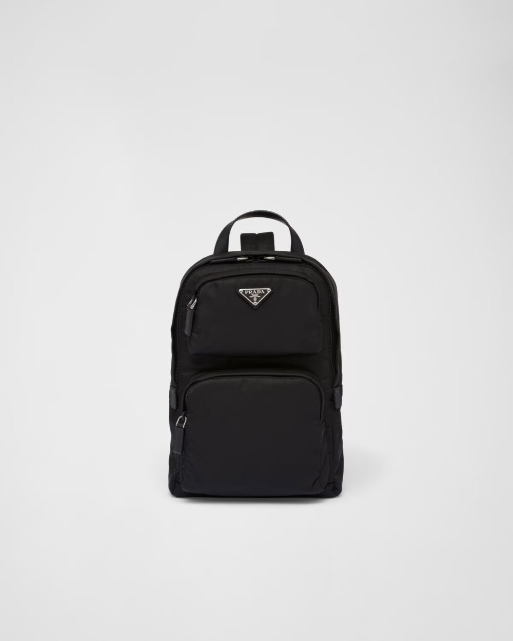 prada メンズ 黒 ショルダーバックパック Re-Nylon xサフィアーノレザー ワン - 画像 (2)