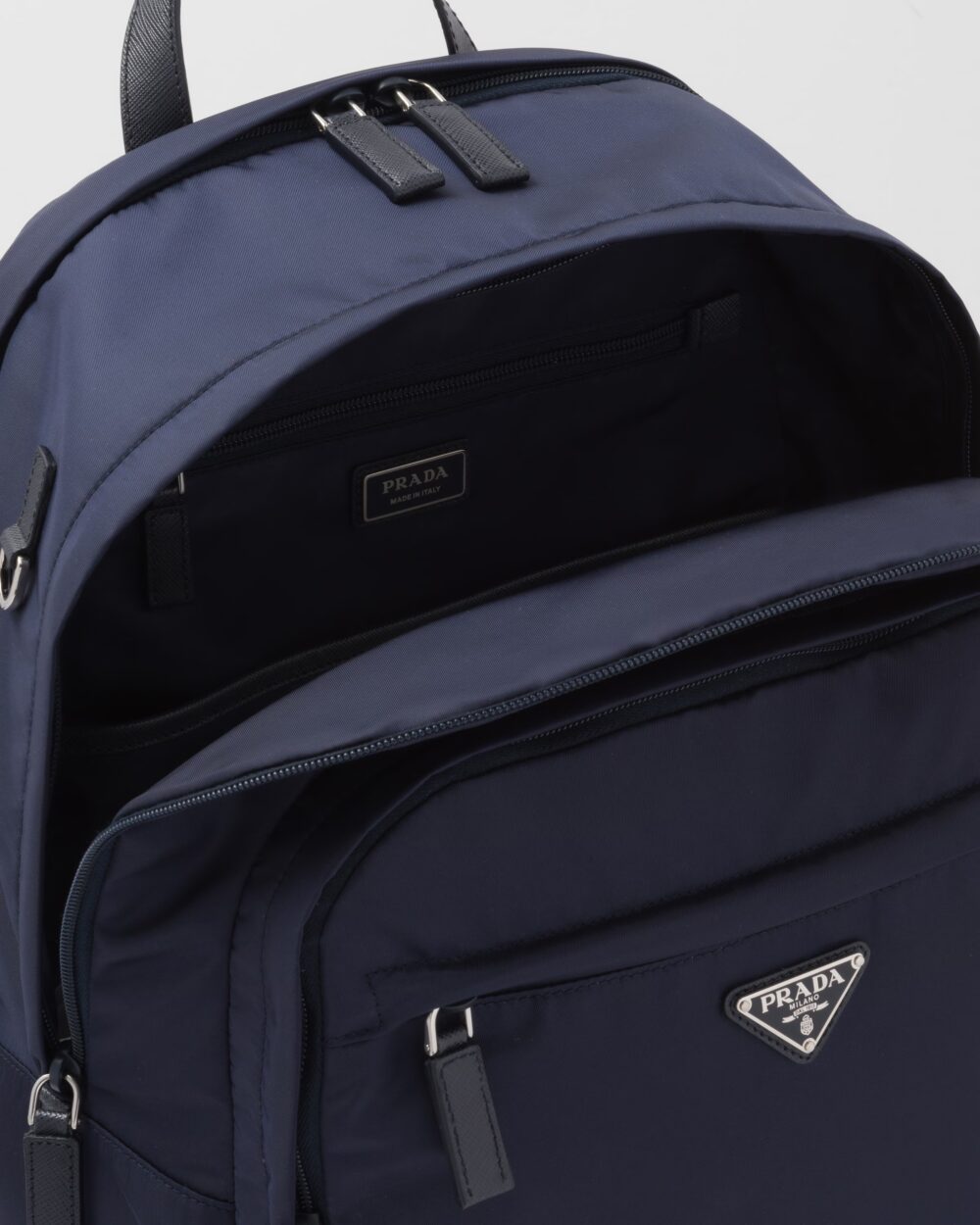 プラダ prada ビジネス メンズ 黒 バックパック Re-Nylon xサフィアーノレザー - 画像 (5)