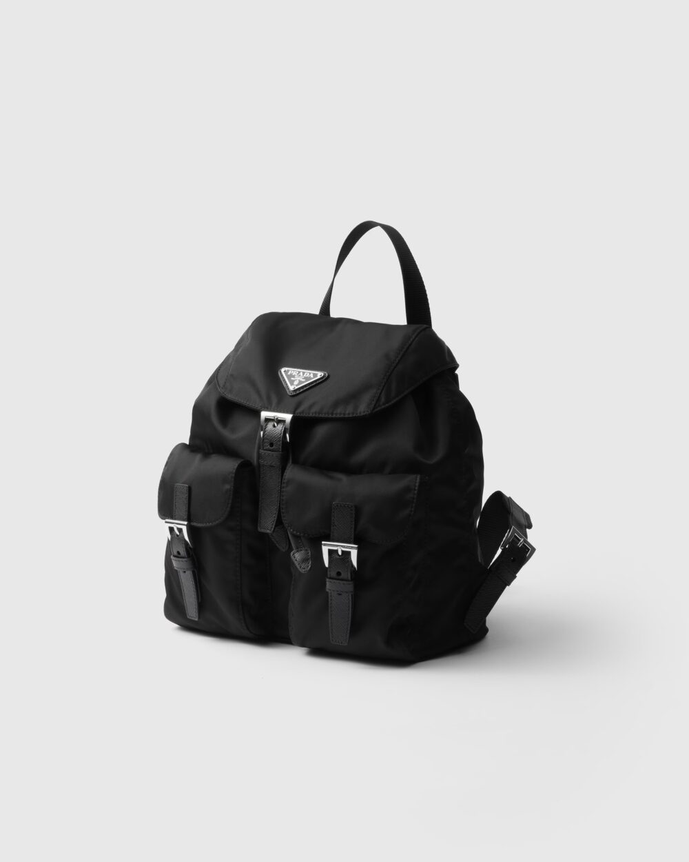 プラダ prada スモール Re-Nylon バックパック ブラック/サンドベージュレディース - 画像 (2)