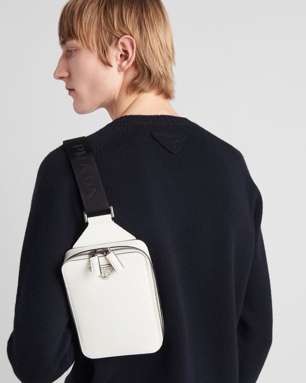 おしゃれ プラダ (Prada) メンズ ワンショルダーバッグ グリーン/グレー /ブラック/ ホワイト