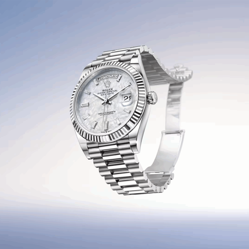 デイデイト 40 オイスター、40 mm、ホワイトゴールド m228239-0078 - 画像 (2)
