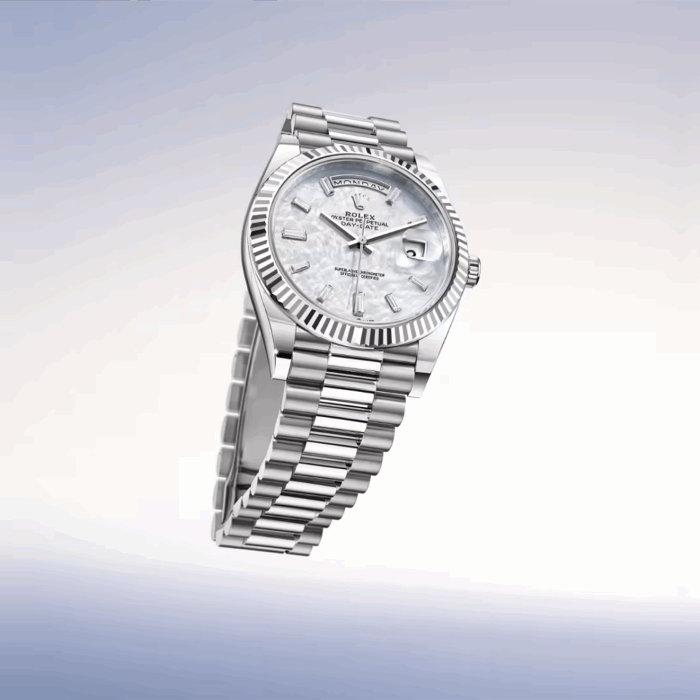 デイデイト 40 オイスター、40 mm、ホワイトゴールド m228239-0078 - 画像 (3)